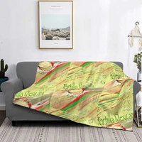 tortilla blanket food mexican plush warm soft flannel fleece throw blanket for sofa bed velvet couch decor