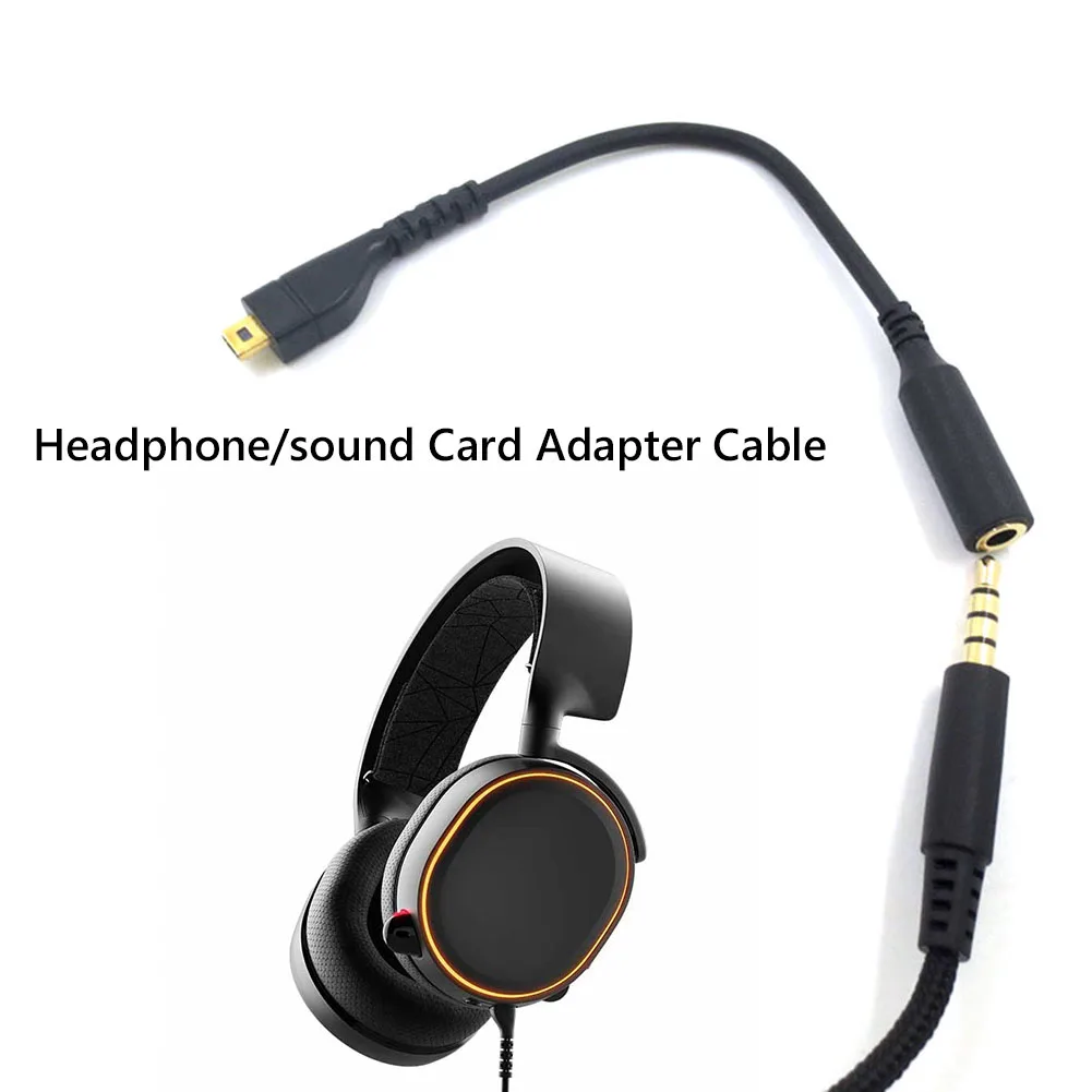 

12cm Extension Cord Line Replacement Adapter Cable Headset Sound Card for Arctis 3 5 7 PRO Gaming Headset Sound Card