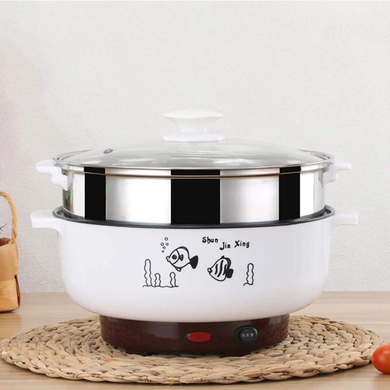 220 В многофункциональная электрическая плита с подогревом сковорода кухонная