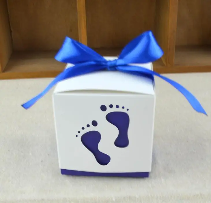 7 PCS/Lot Baby Feet Paper Gift Box Tab Top Tote Bags & Tent Boxes Gable | Дом и сад