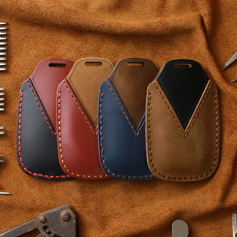 Чехол KEYYOU для автомобильных ключей из натуральной кожи чехол Audi Q7 A4L Q5L A5 2016 2017 2018