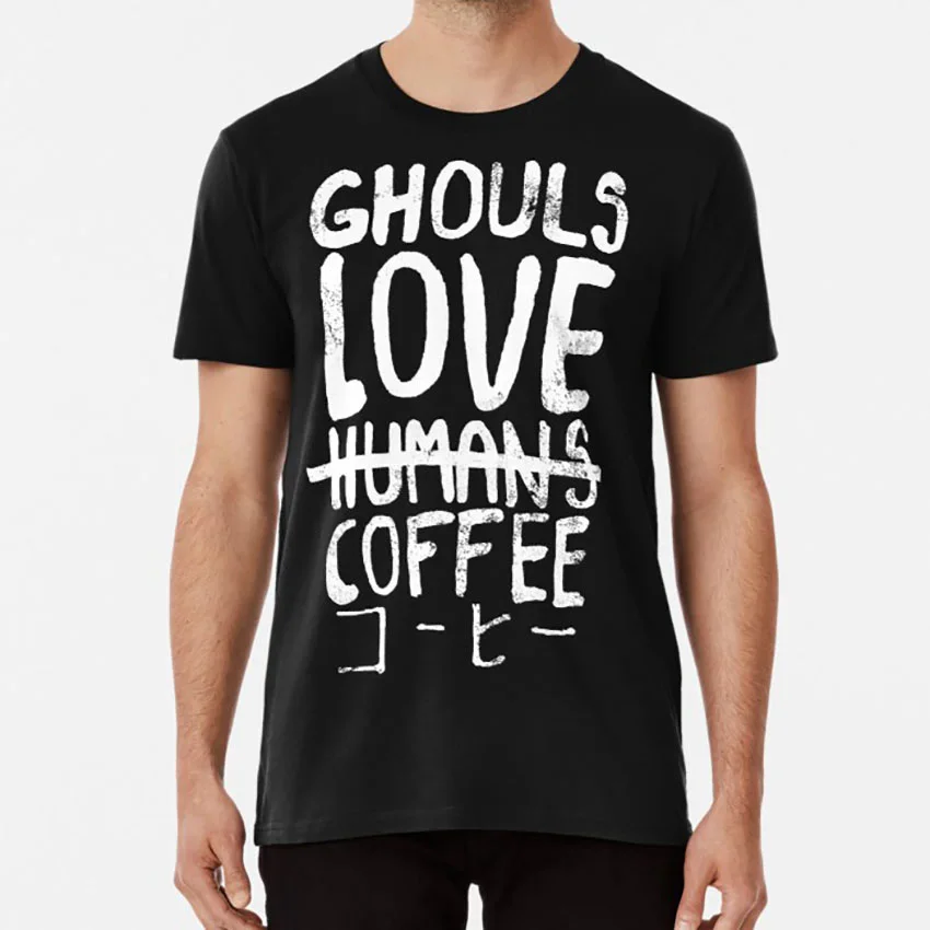 Ghouls футболка с надписью love coffee в японском стиле антеику кофейня Фирменная