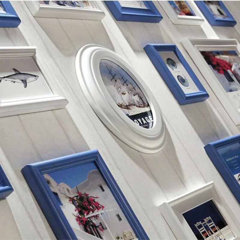 Белая деревянная фоторамка 16 шт. настенная для коллажей фоторамки картины