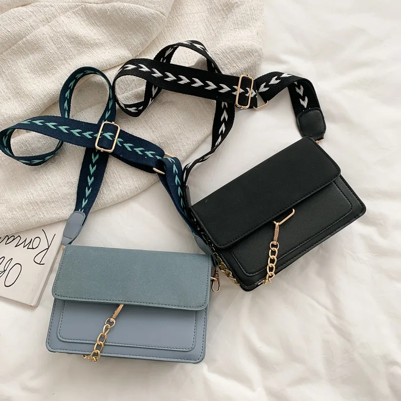 

cheap 2021 Fashion Trend Women Texture Shoulder Bag Casual Small Square Bag Wild Crossbody Messenger Handbags Solid Color Tote