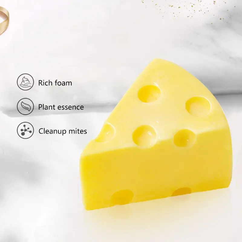 100g Cheese shaped Handmade Soap Remove Mites Facial Deep Cleansing Anti-Acne Moisturizing Oil-Control Delicate Foaming | Красота и