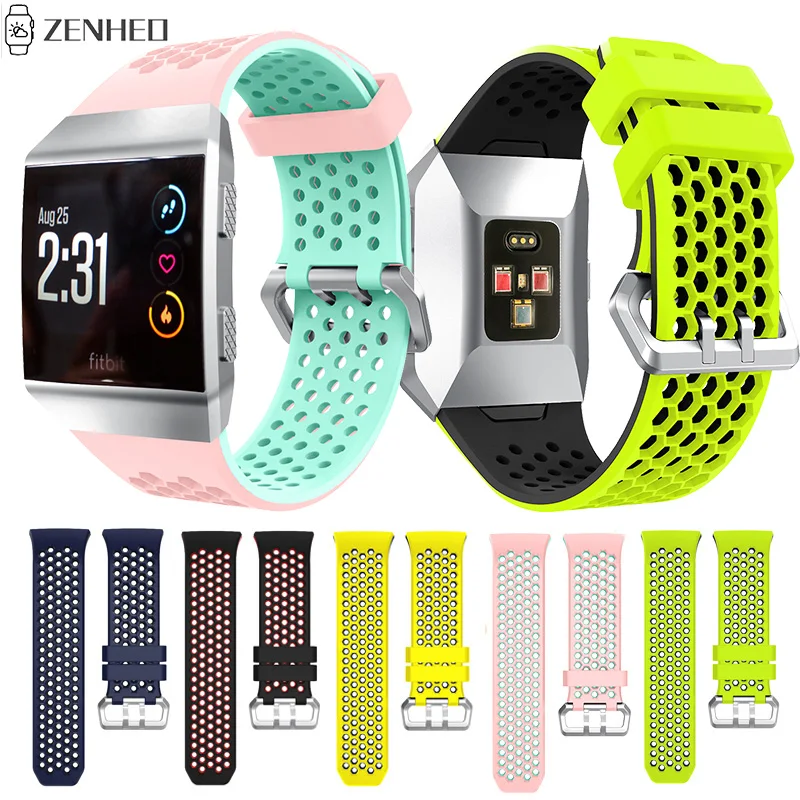 Silicone Watchband For Fitbit Ionic Sport Watch Band Replacement Breathable Bracelet Wrist Strap for Fitbit Ionic