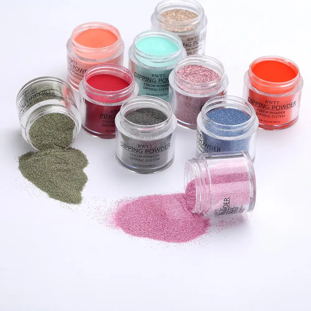 10 бутылки/комплект погружения порошки для ногтей Базовое покрытие Цвет