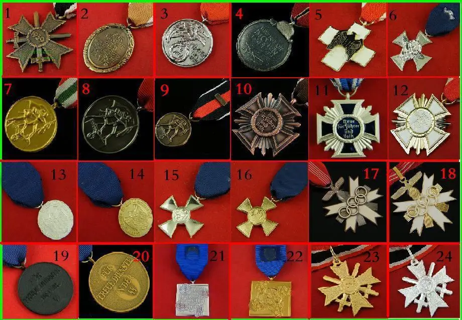 WW2 медаль немецкого значка с лентой Репродукция награды за долгий срок службы |