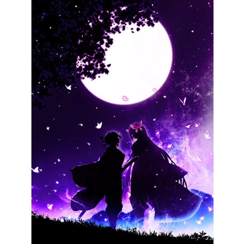

DIY 5D Diamond Painting "Butterfly Fairy" Full Square Diamond Embroidered Cartoon Moon Mosaic Picture Holiday Gift Decoration