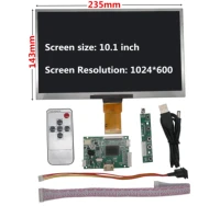 10 1 inch 1024600 lcd display screen monitor driver control board hdmi compatible for android windows raspberry pi