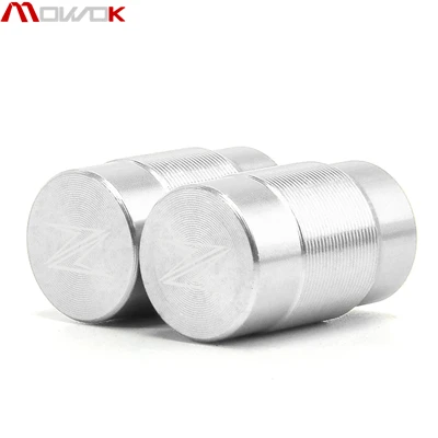 Silver Для KAWASAKI Z900 Z800 Z750 Z1000 Z400 Z650 Z300 Z250 ZX6R Мотоцикл аксессуары колеса крышки стержня вентиля шины ЧПУ воздухонепроницаемые крышки - Цвет: Silver