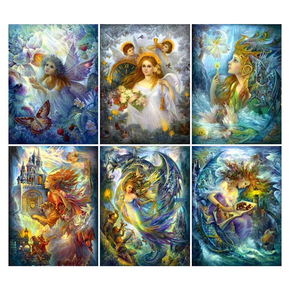 

Алмазная 5d картина «сделай сам», мультяшная вышивка, квадратная, круглая, дрель, сказочный замок, Бабочка, мозаика, вышивка крестиком, хобби, ...