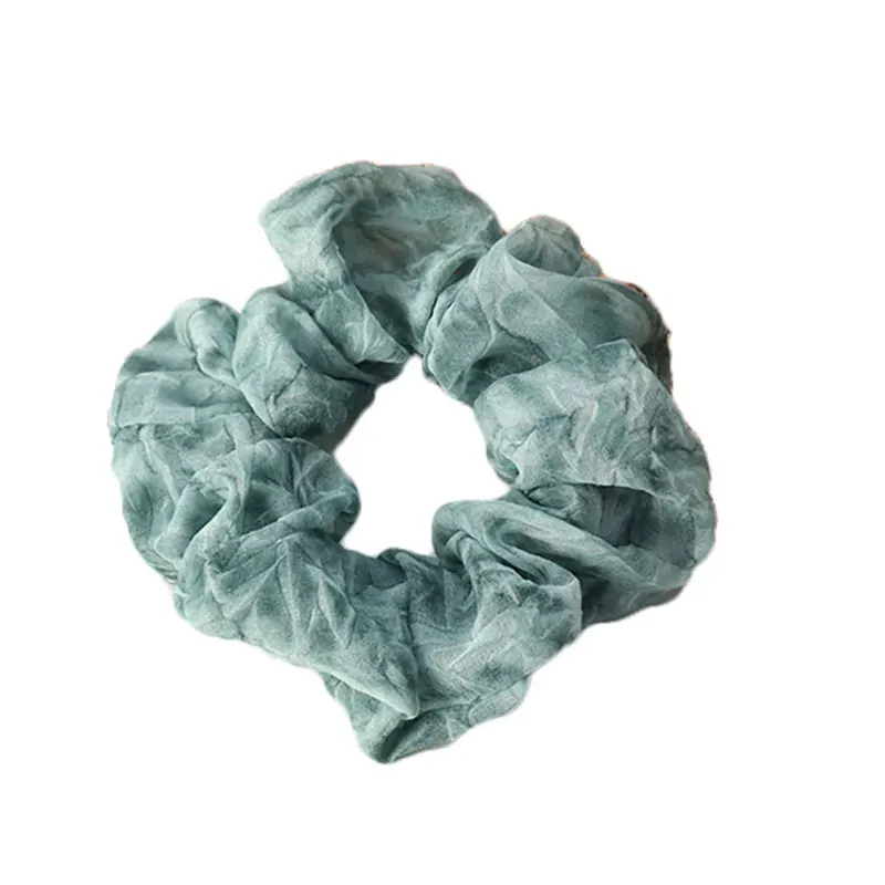 

1Pcs Fashion Flower Colorful Tie-dye Print Cloth Polyester Elastic Hair Tie Head Band Retro Hair Scrunchies Hair Ropes
