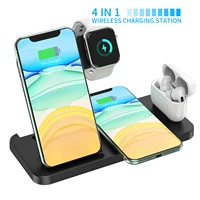 expunkn qi fast wireless charger stand 4 in 1 15w carregador sem fiocargador inalambrico for iphone apple watch airpods