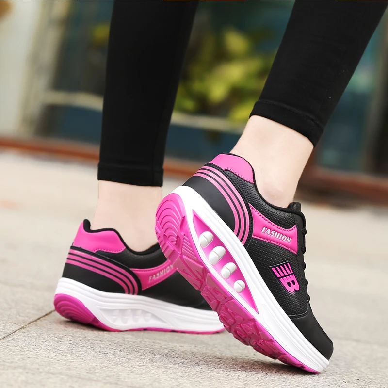 

Shoes woman 2019 pu leather breathable sneakers women shoes waterproof wedges platform shoesladies casual shoes women sneakers
