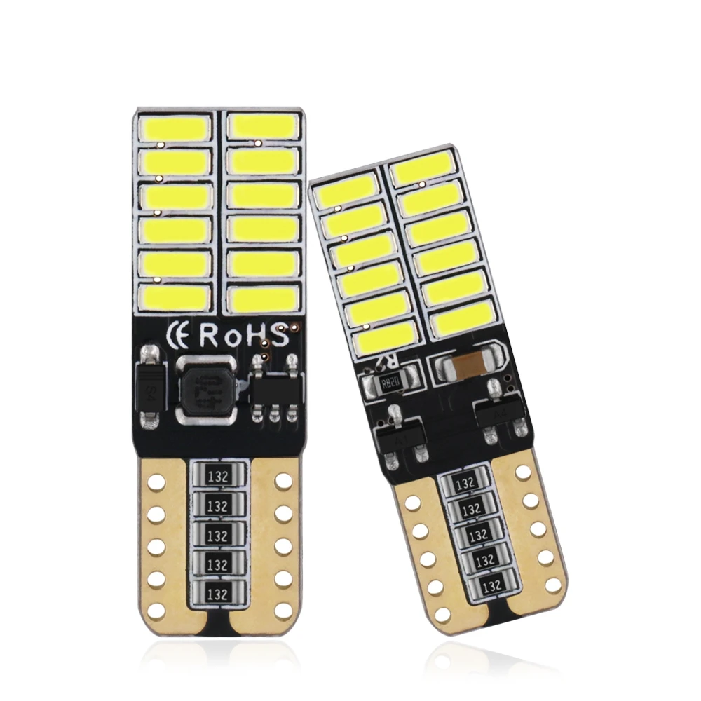 2 шт. Canbus Led 194 T10 W5W автомобильный светильник без ошибок 24Smd 4014 чипы клиновидная