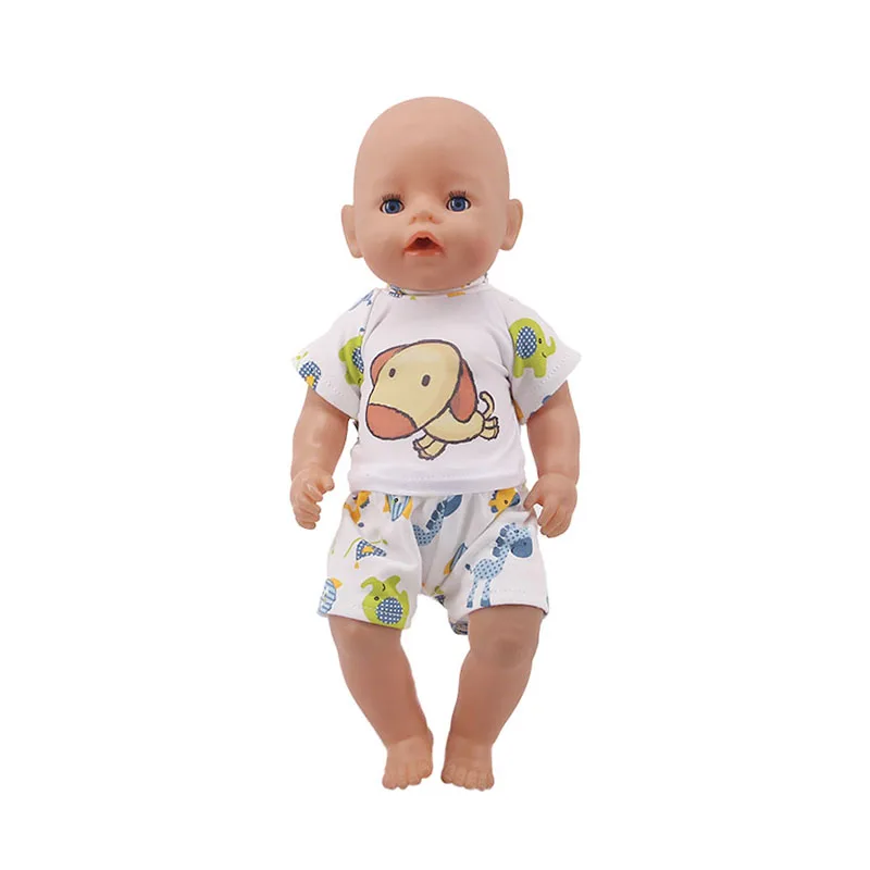 Одежда для кукол-младенцев 43 см 18 дюймов кукол-новорожденных 2 шт./компл. рубашки +