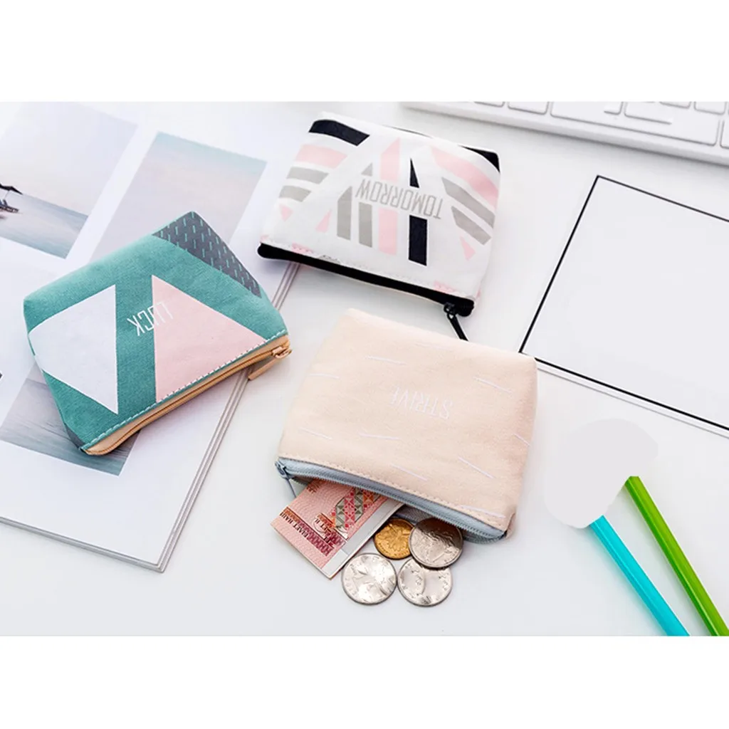 Fashion New Geometric Coin Purse Storage Bag Cute Key Case Zipper children's Wallet Women's Small Change Bags | Багаж и сумки