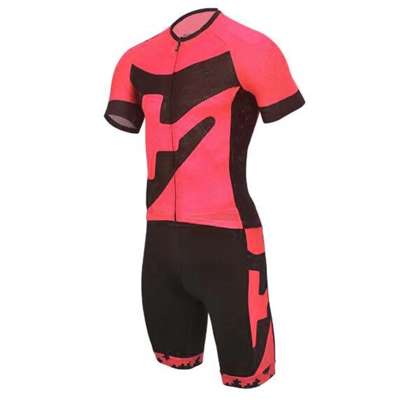 

2020 Triathlon Suit Women short sleeve Cycling Skinsuit Jumpsuit Maillot Breathable Cycling Jersey clothing set Ropa ciclismo