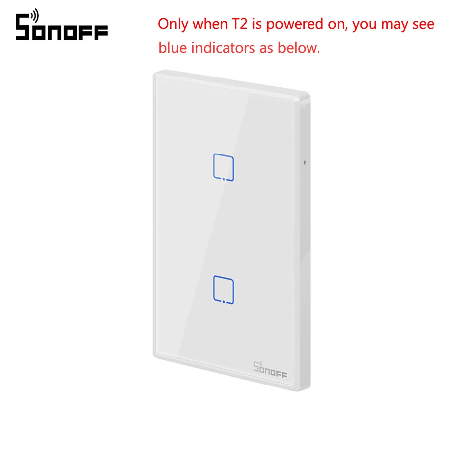 Sonoff T2 США Wifi настенный светильник сенсорный выключатель 1 2 3 банда TX беспроводной 433 МГц RF переключатель с дистанционным управлением панель работа с Alexa Google