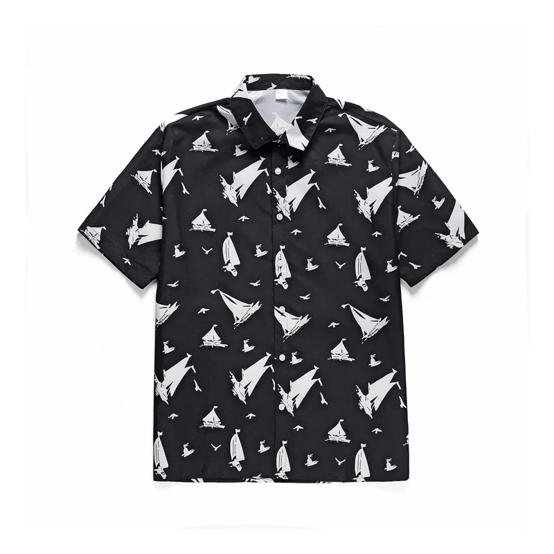 2020 Casual Printed Hawaiian Men shirt Summer camisa masculina Streetwear Fashion White Short-Sleeve Holiday ropa hombre blusa | Мужская