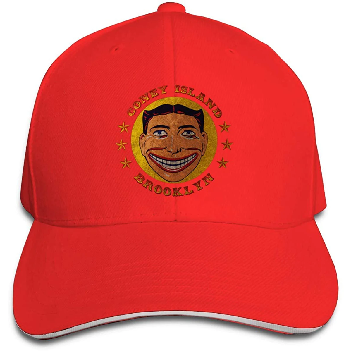 

Kuailey Coney Island Brooklyn Men's Casquette Hat Red