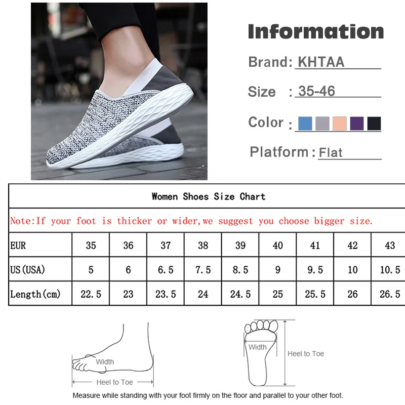

Women Spring Casual Knit Flat Shoes Ladies Slip On Platform Comfortable Sneakers Female Outdoor Fashion Stretch Soft Footwear
