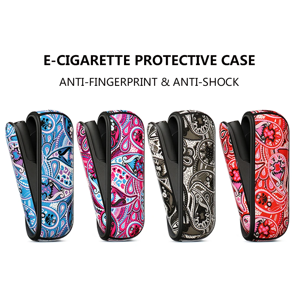 

Colorful Paisley Protective Case For Iqos 3.0 duo Waterdrops Cashews-like Side Cover for Iqos Accessories Anti-shock Finger-prin