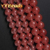 natural watermelon red tourmaline stone beads 4 6 8 10 12mm round loose charm beads for jewelry making diy bracelets necklaces