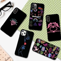 yndfcnb fluorescent neon queen rose phone case for iphone 13 11 12 pro xs max 8 7 6 6s plus x 5s se 2020 xr cover
