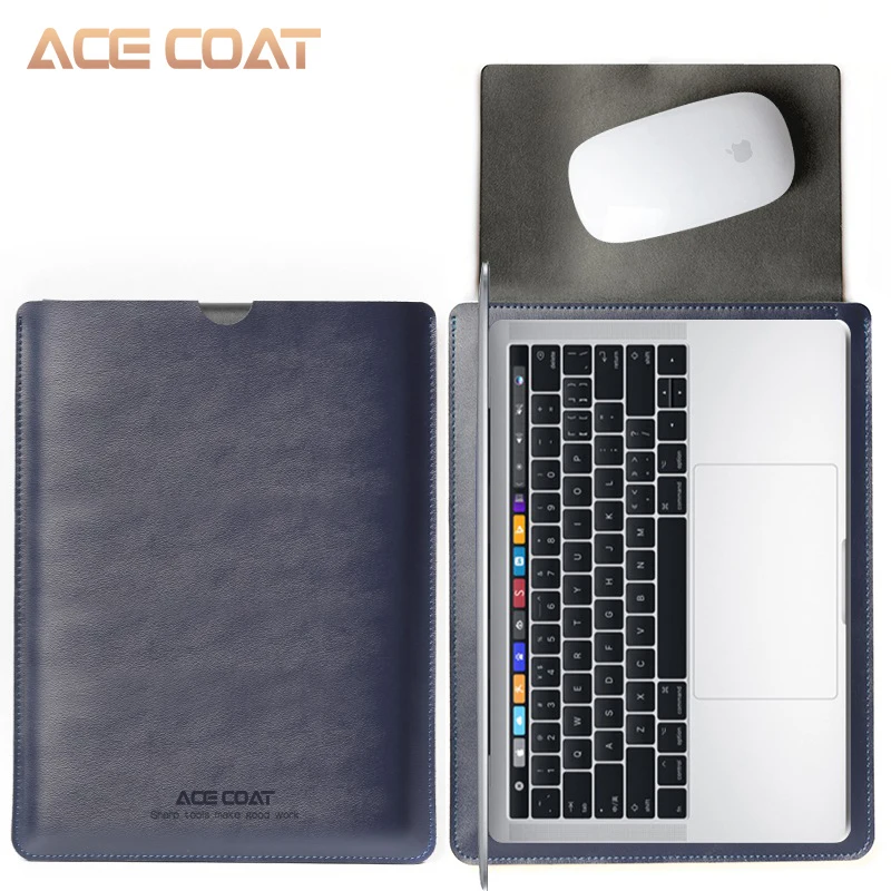 Защитная сумка ACECOAT из спилка для Apple Macbook Air Pro Retina13 12 15 16 чехол для ноутбука macbook pro 13 Чехол - Цвет: Blue