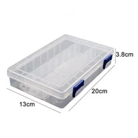 discounts hot portable detachable multi grid pp plastic transparent fishing tackle storage box