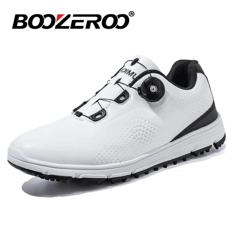 

Professional Men Golf Shoes Outdoor Breathable Waterproof Anti-slip Quicking Lacing Golf Train Shoes Szie 39-45