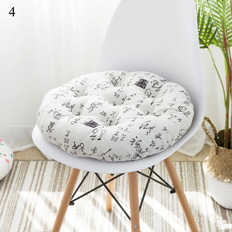 Подушка для сиденья 40 х40 круглая шелковая хлопковая основа Полиэстеровая татами