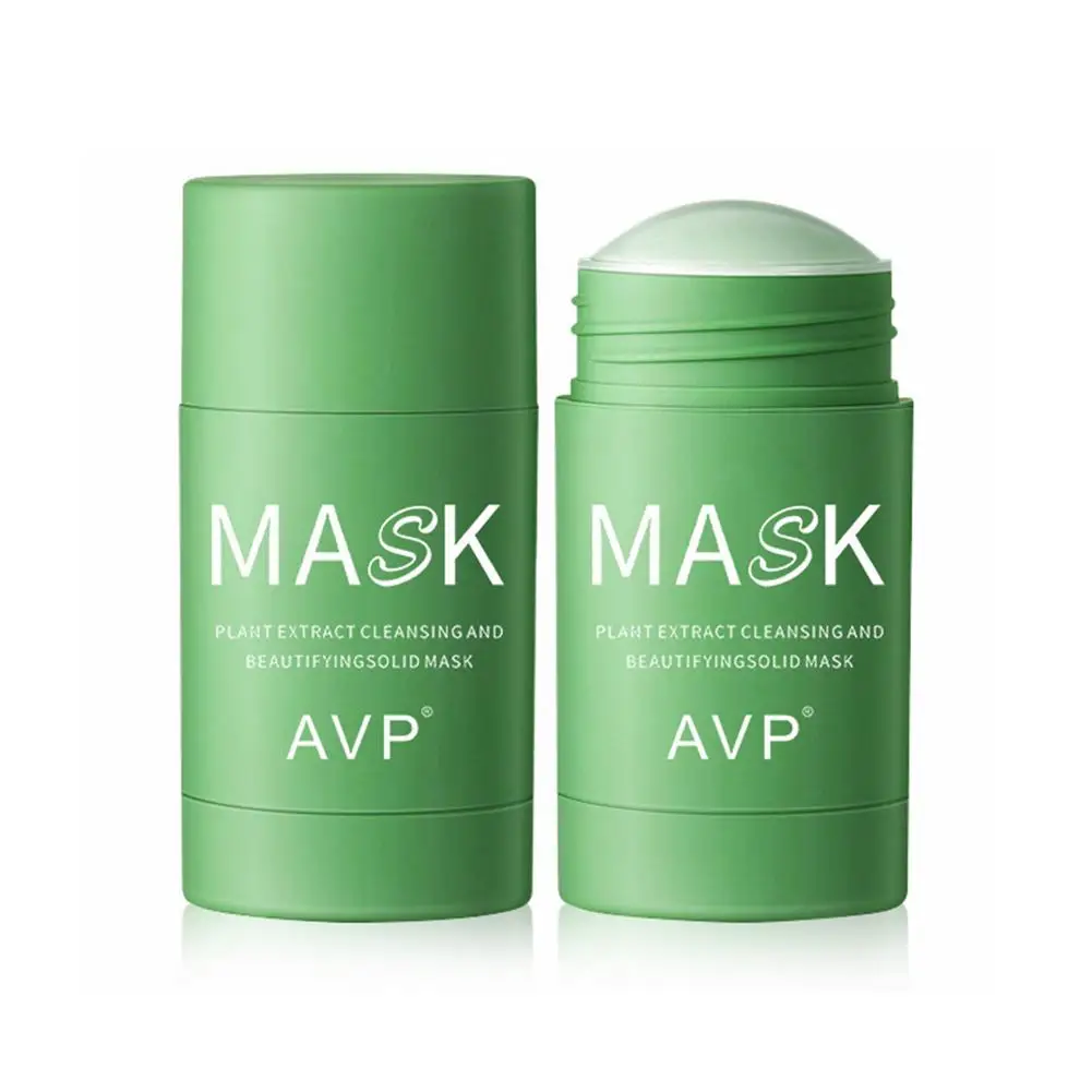 

Green Tea Mask Stick Green Tea Mud Mask Oil Control Eggplant Acne Clearing Solid Mask Cleansing Mask Blackhead Fine Pores Mask