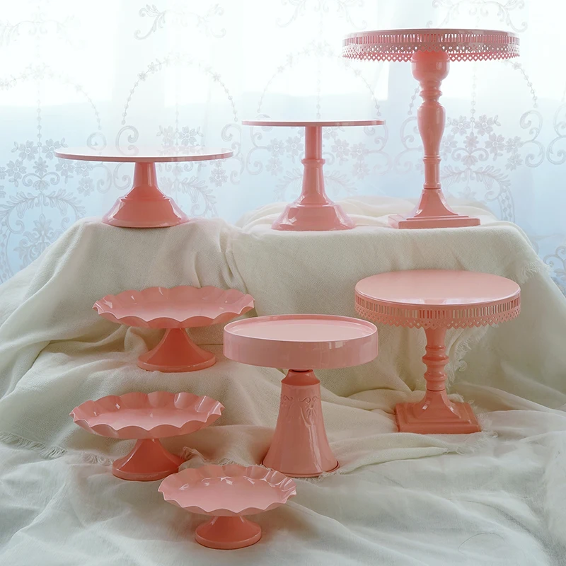 Набор розовых подставок для тортов праздничное украшение принцессы на свадьбу