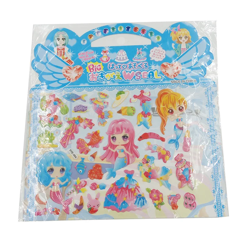 2 шт. милая Одежда для девочек с объемным рисунком наклейки на платье Обучающие