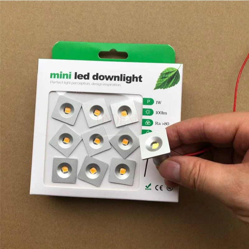 9 шт./лот DC12V 1W Mini LED Downlight Bridgelux Chip Waterproof IP65 светодиодный прожектор светильник для