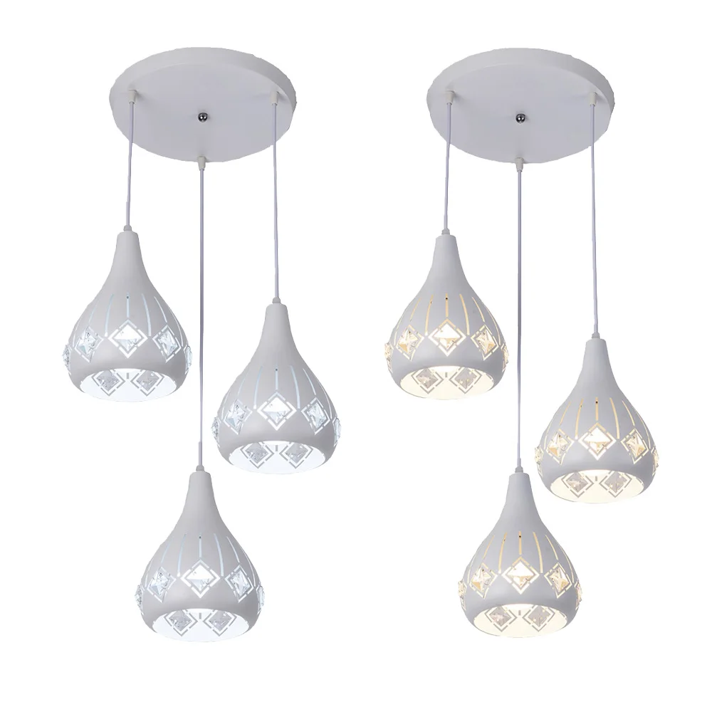 Скандинавская светодиодная люстра железная лампа для столовой подвесной