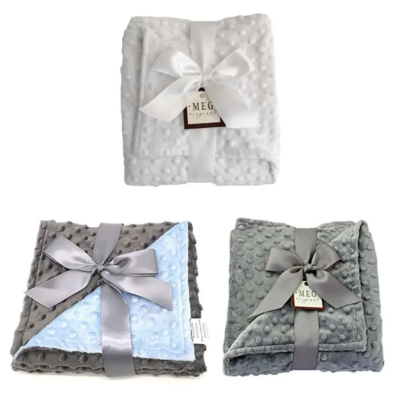 

Baby Minky Blanket Newborn Soft Bedding Flannel Fleece Swaddle Wrap Blankets