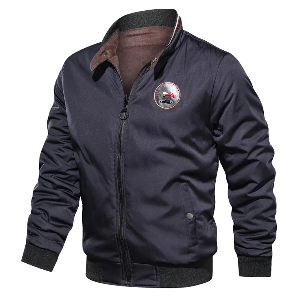 Верхняя одежда и куртки Уличная мужская осенне зимняя повседневная однотонная