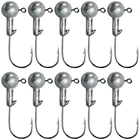 10 шт.лот крючок для джиггинга с неодимой головкой 1 г-10 г, все размеры, Круглый шариковый джиг-крючок, крючок с неодимовой головкой, длинный хвостовик, вторичные крючки для ловли мягкого червя