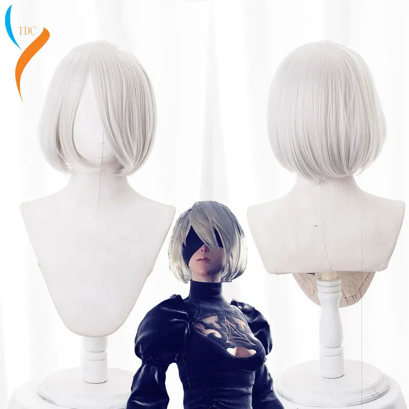 Парик для косплея YoRHa No.2 Тип B 2BYoRH 2A 9S 2B парик костюма NieR:Automata парики игр костюмы