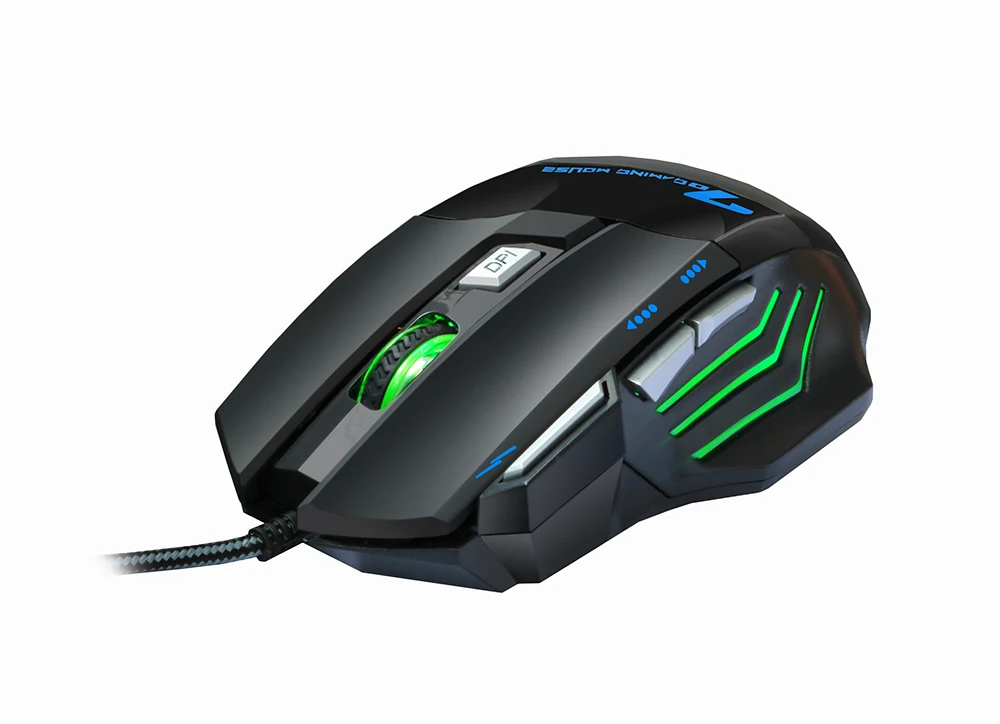Профессиональная игровая мышь ZUOYA проводная USB 5500DPI регулируемая светодиодная
