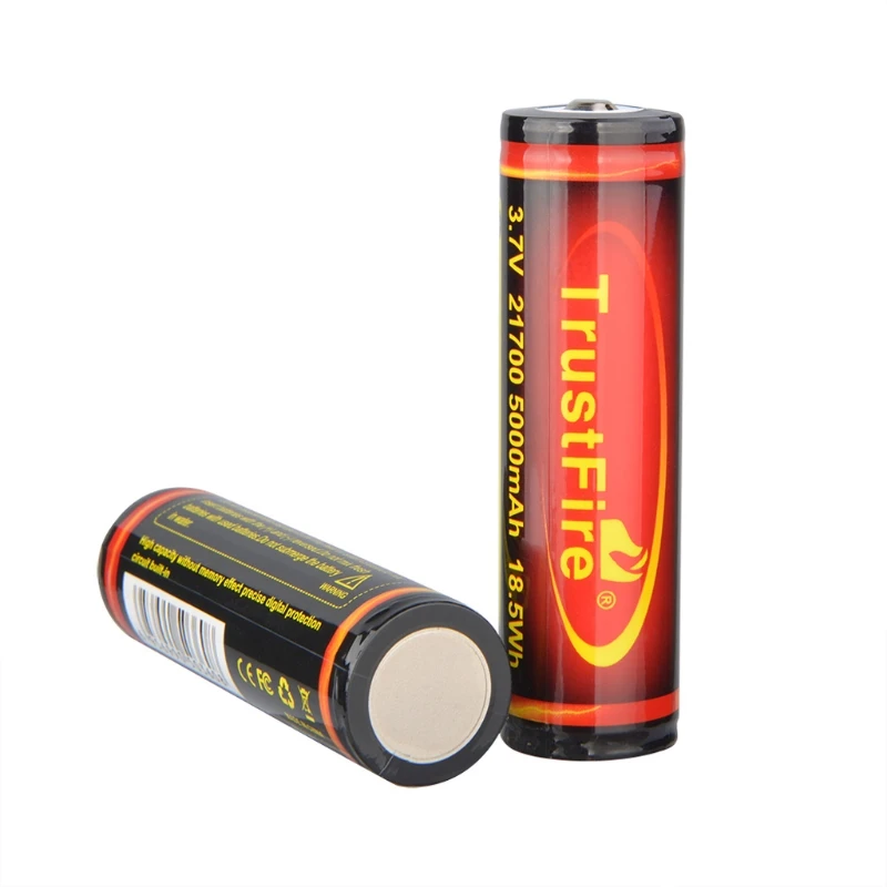 

1Pc 21700 5000mAh Li-ion 3.7V Rechargeable Lithium Battery for Flashlights Torch and more