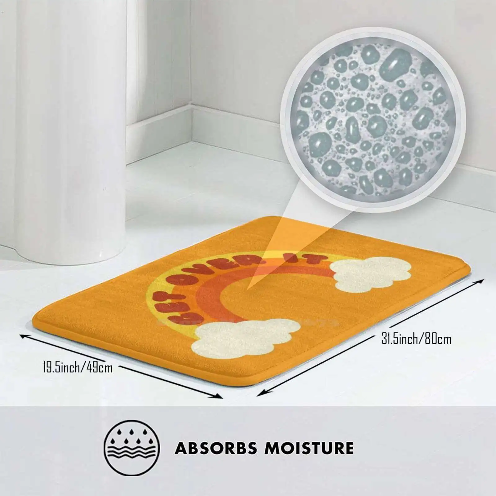 Радужная мягкая подушка получить Over It домашний коврик дверной Женский гидро