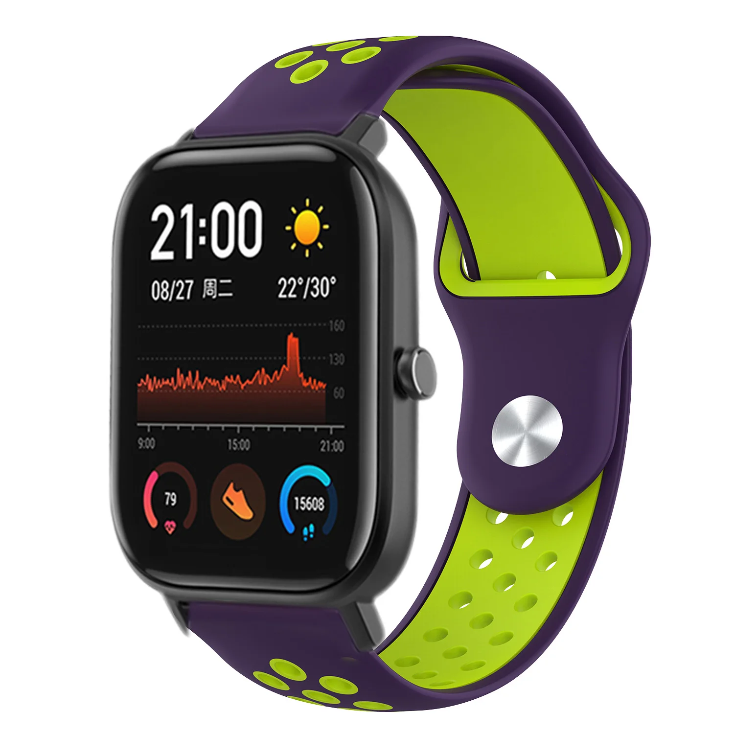 20 мм силиконовый сменный дышащий ремешок для часов xiaomi Huami ремешок Amazfit GTS/GTR 42 мм/Bip спортивные Ремешки для наручных часов