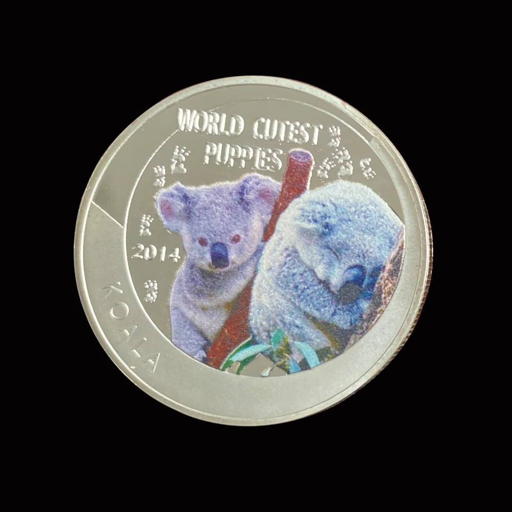 2014 г. щенки мира коала узор Елизаветы II серебряная монета для коллекции подарок |