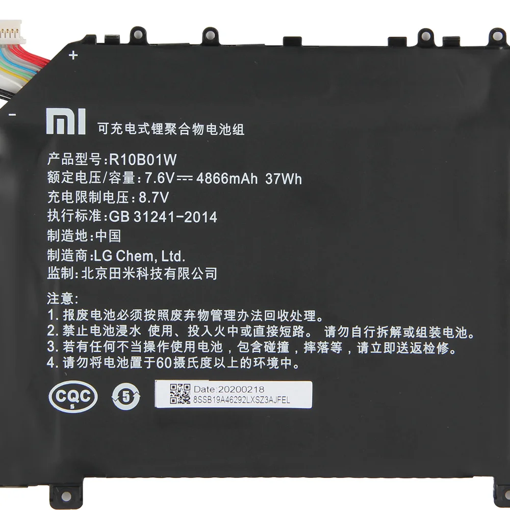 Оригинальный запасной аккумулятор для ноутбука R10B01W R10BO1W Xiaomi Mi Air 12 5 дюймов