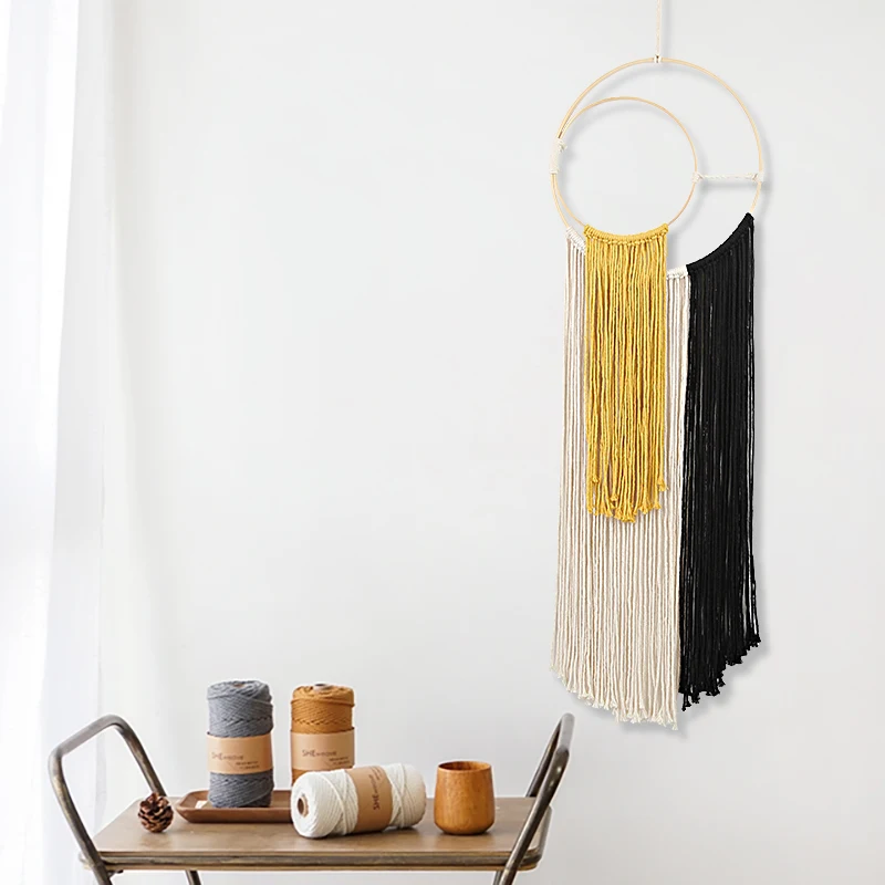 Ручная работа макраме Настенный декор в стиле бохо распределительная коробка с